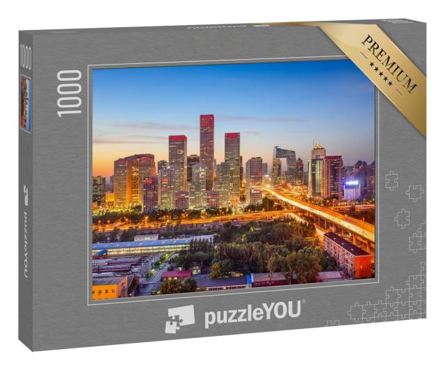 Puzzle „Skyline von Peking bei Sonnenuntergang “