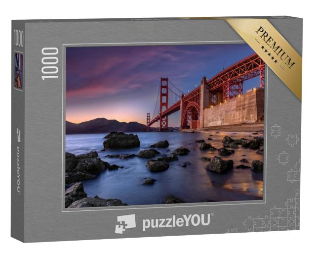 Puzzel 1000 stukjes „Golden Gate Bridge bij zonsondergang“