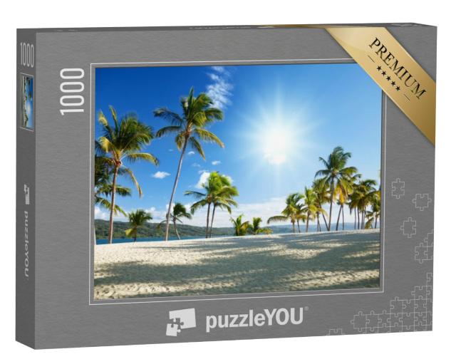 Puzzel 1000 stukjes „Caribische zee en palmbomen“