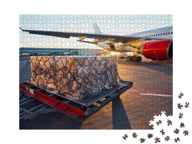 Puzzle 1000 Teile „Vorbereitung eines Flugzeugs vor dem Flug“
