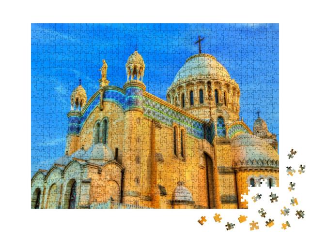 Puzzle 1000 Teile „Basilika Unserer Lieben Frau von Afrika in Algier, Algerien“