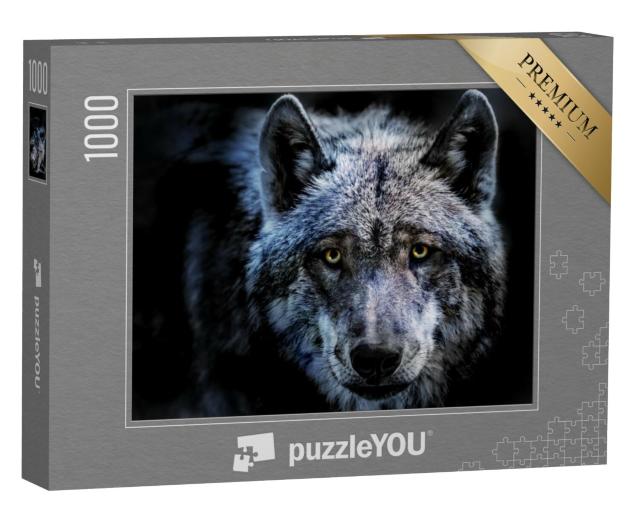 Puzzel 1000 stukjes „Portret van een wolf“