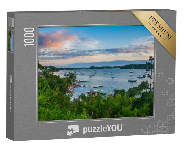 Puzzel 1000 stukjes „Neiafu Bay na zonsondergang, Vava'u-eilanden, Tonga, Stille Zuidzee“