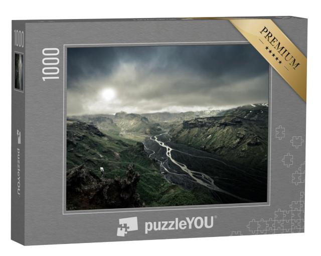 Puzzel 1000 stukjes „Het prachtige landschap van Thorsmork, IJsland“