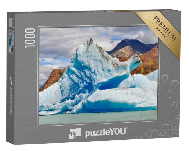 Puzzel 1000 stukjes „IJsberg van een gletsjer in de bergen“