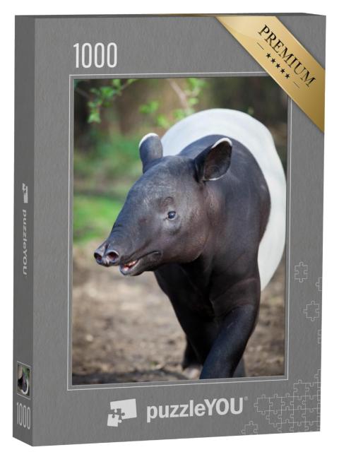 Puzzel 1000 stukjes „Close-up van Maleise tapir“