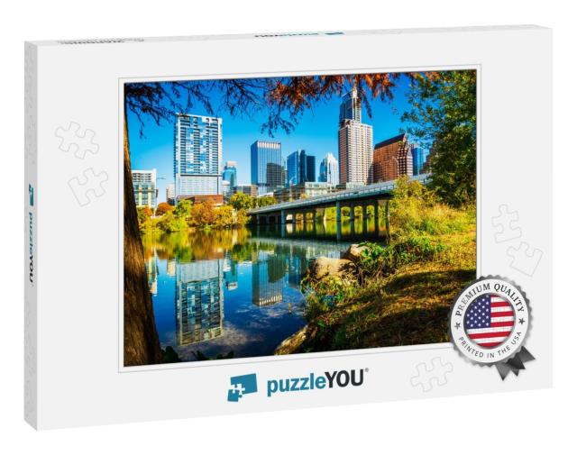 Forests & Trees in Downtown Austin Texas with Turquoise M... Jigsaw Puzzle
