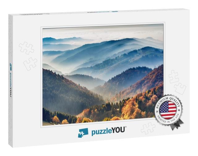 Scenic Mountain Landscape. View on the Black Forest, Germ... Jigsaw Puzzle