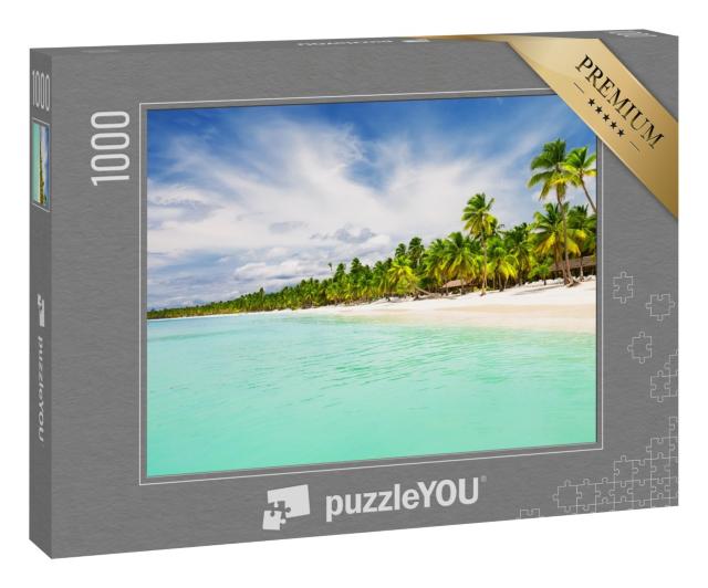 Puzzle 1000 Teile „Weißer Sandstrand von Punta Cana, Dominikanische Republik“