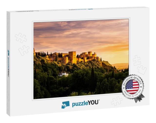 Beautiful Sunset View of Spain's Main Tourist Attraction... Jigsaw Puzzle