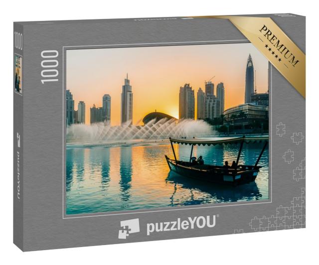 Puzzle 1000 Teile „Singende Springbrunnen von Dubai, Sommer 2016“