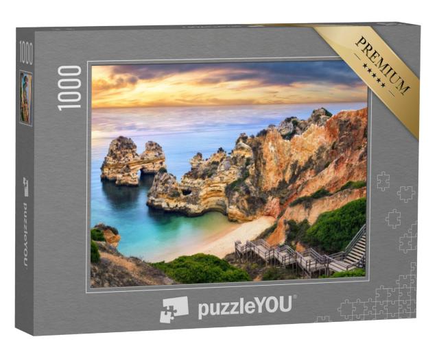 Puzzel 1000 stukjes „Het prachtige Camilo strand in Lagos, Portugal“