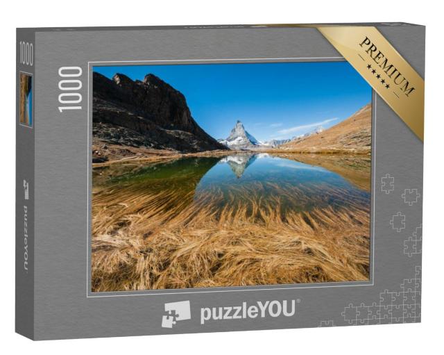 Puzzel 1000 stukjes „Spiegeling van de Matterhorn, Zwitserse Alpen“