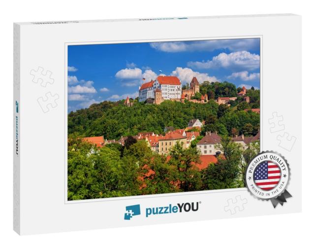 Landshut, Historical Gothic Burg Trausnitz Castle on a Hi... Jigsaw Puzzle