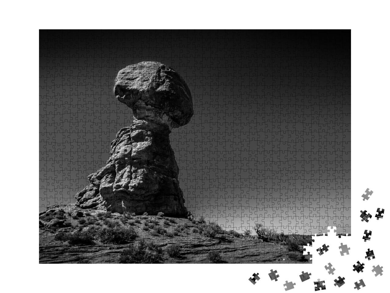Puzzle 1000 Teile „Balanced Rock, zierliche Sandstein-Felsformation im Arches National Park, Utah“