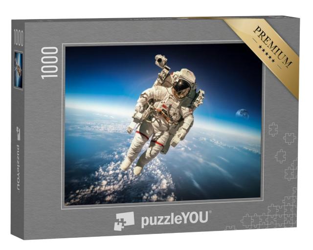 Puzzel 1000 stukjes „Astronaut in de ruimte boven de aarde“