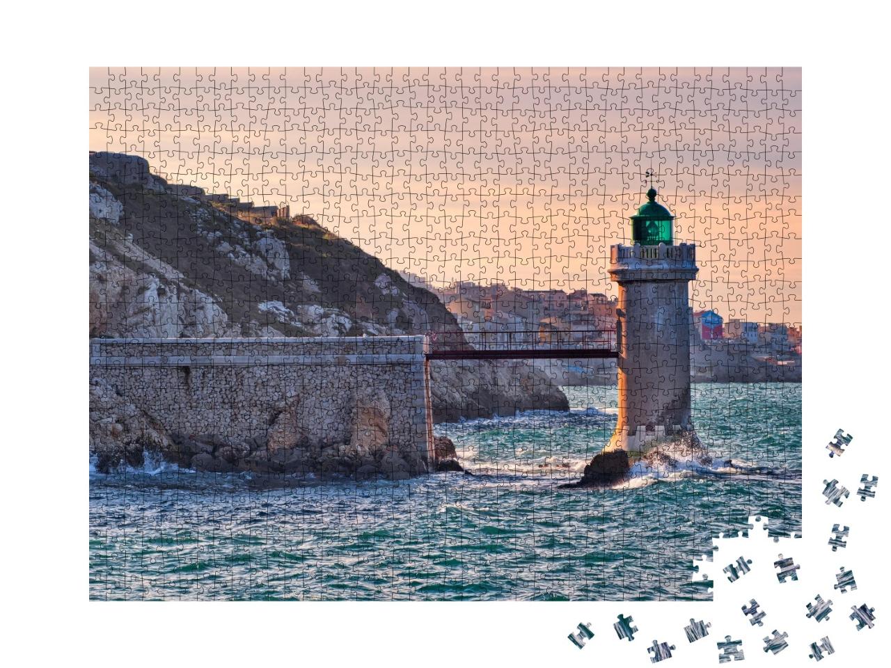 Puzzle 1000 Teile „Leuchtturm von Marseille, Frankreich“