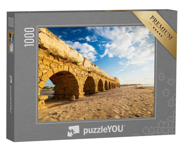 Puzzel 1000 stukjes „Ruïnes van het oude viaduct in Caesarea, Israël“