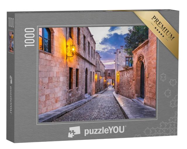 Puzzel 1000 stukjes „Ridderlaan: Ippoton, Rhodos, Griekenland“