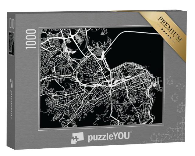 Puzzel 1000 stukjes „Stadsplattegrond van Rio de Janeiro, Brazilië“