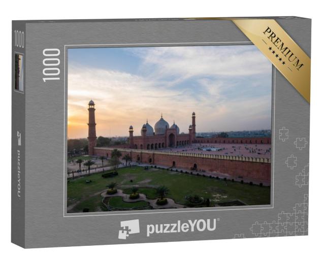 Puzzel 1000 stukjes „Rustige avondsfeer bij de Badshahi Moskee in Lahore, Pakistan“