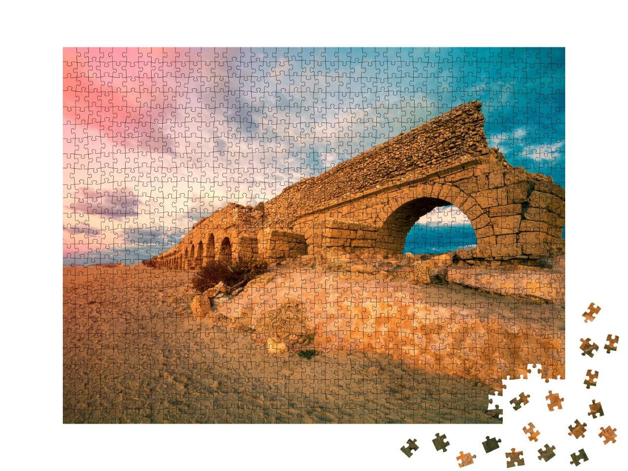 Puzzle 1000 Teile „Antikes Aquädukt in Caesarea, Israel“