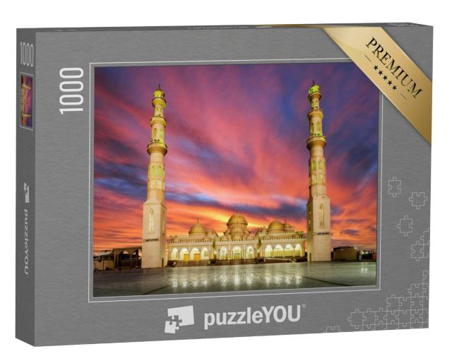 Puzzel 1000 stukjes „Zonsopgang boven de moskee van Hurghada, Egypte“