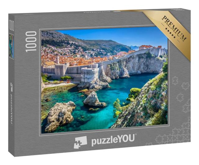 Puzzle 1000 Teile „Luftaufnahme der Altstadt von Dubrovnik“