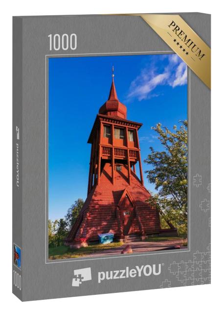 Puzzle 1000 Teile „Gotische Kirche von Kiruna im Sommer, nördlichste Stadt in Schweden“