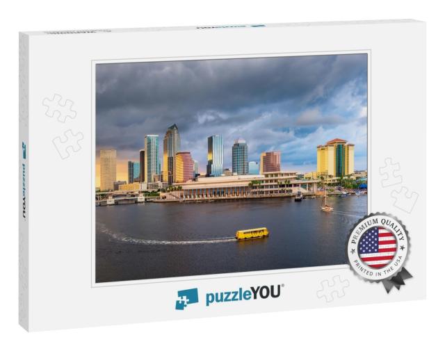 Tampa, Florida, USA Downtown Skyline on the Bay At Dusk wi... Jigsaw Puzzle