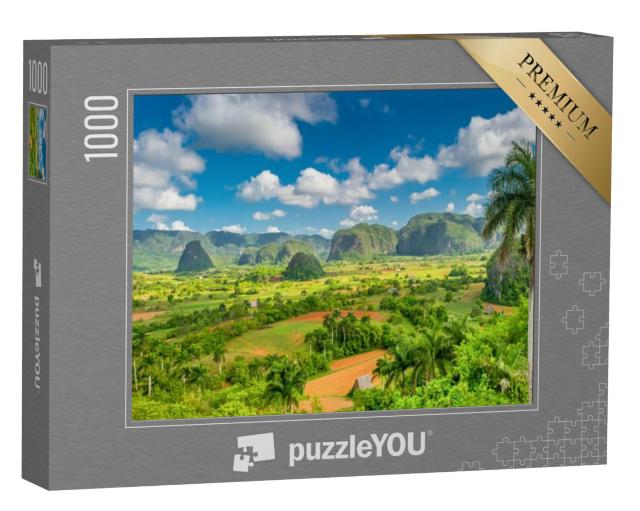 Puzzel 1000 stukjes „Panorama van het Viñales-gebergte, Cuba“