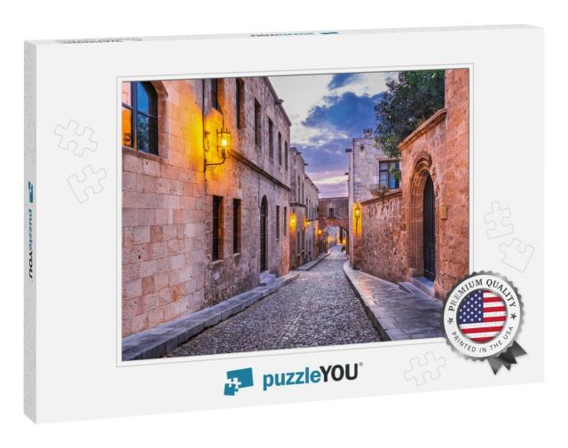 Rhodes, Greece. Avenue of the Knights Ippoton, Medieval P... Jigsaw Puzzle