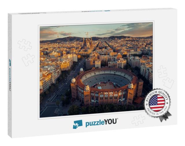 Sagrada Familia Basilica Aerial View as the Famous Landma... Jigsaw Puzzle