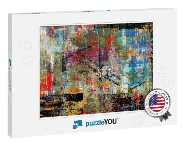 Hand Painted Abstract Background... Jigsaw Puzzle