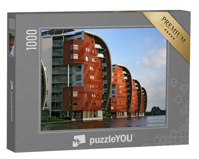 Puzzel 1000 stukjes „Condominium wolkenkrabbers, abstracte moderne architectuur“