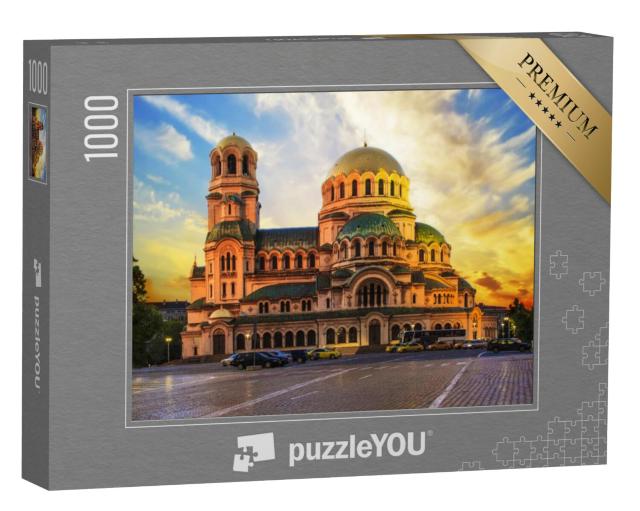 Puzzel 1000 stukjes „Uitzicht op de Alexander Nevski Kathedraal in Sofia, Bulgarije“