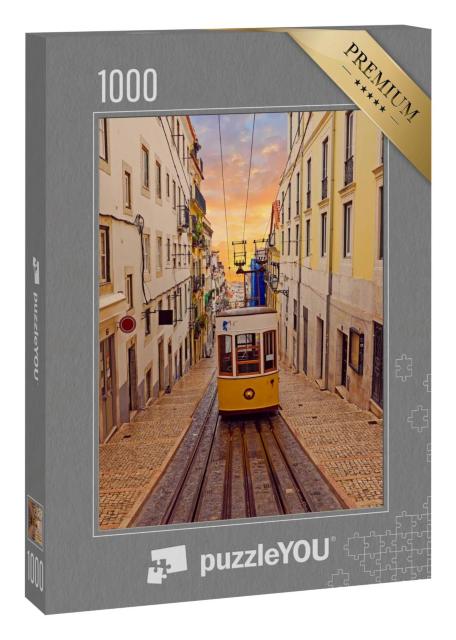 Puzzle 1000 Teile „Bica-Straßenbahn in Lissabon, Portugal“