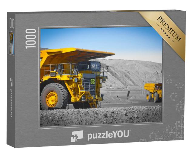 Puzzel 1000 stukjes „Vrachtwagens in dagbouw“