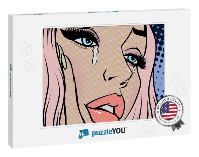 The Girl with Pink Hair is Crying... Jigsaw Puzzle