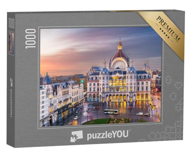 Puzzel 1000 stukjes „Centraal Station Antwerpen, België“