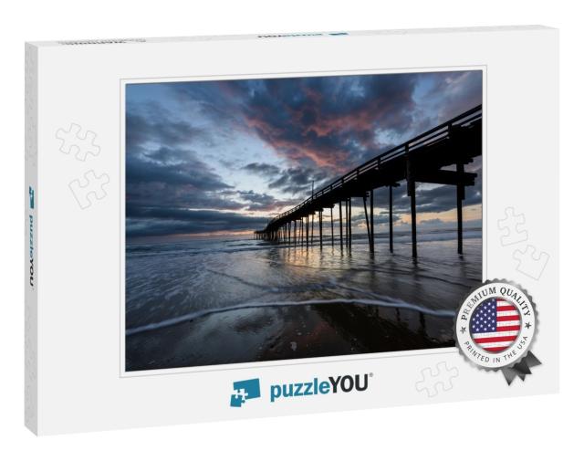 Fishing Pier At Sunrise in Outer Banks, Nc... Jigsaw Puzzle