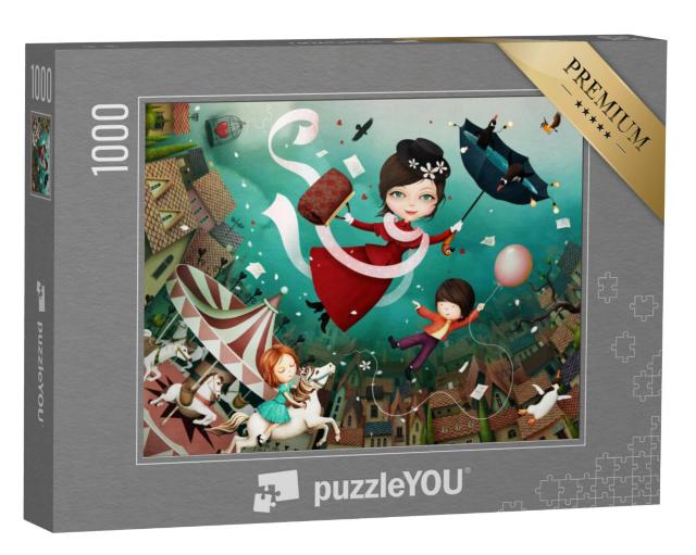 Puzzel 1000 stukjes „Motief gebaseerd op het sprookje van Mary Poppins“