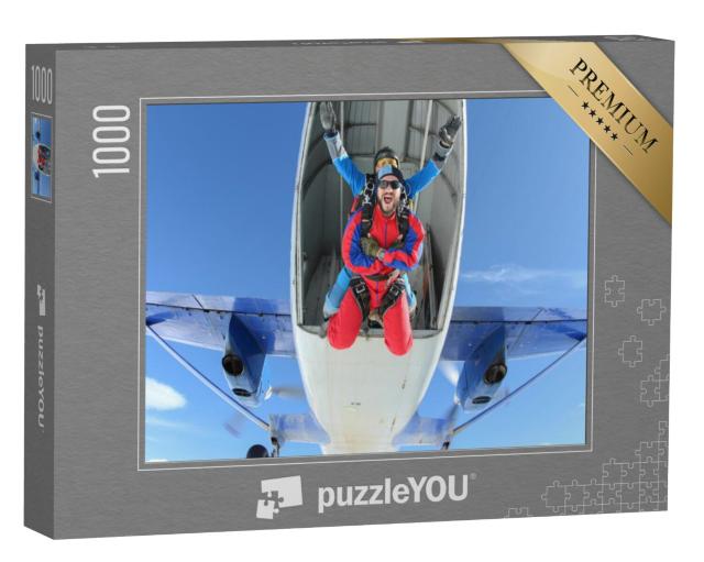 Puzzel 1000 stukjes „Spanning en sensatie: tandemspringen“