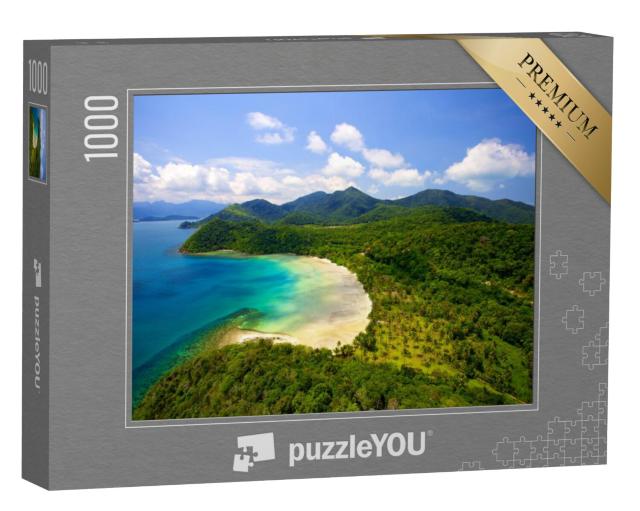 Puzzel 1000 stukjes „Luchtfoto van het tropische strand van Ko Chang, Thailand“