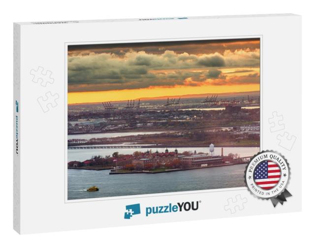 Ellis Island, New York, USA Viewed from Above in the New Y... Jigsaw Puzzle