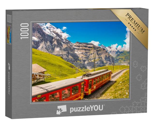 Puzzel 1000 stukjes „Jungfrau Railway Zwitserland op weg naar het Jungfraujoch, het hoogste treinstation van Europa“