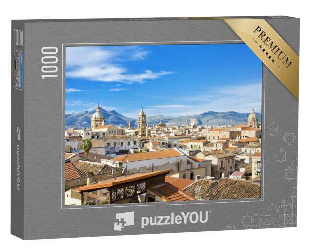 Puzzel 1000 stukjes „Boven de daken van Palermo“