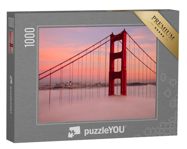 Puzzel 1000 stukjes „Toren van de Golden Gate Bridge in de mist“