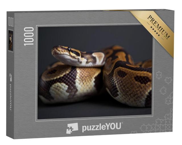 Puzzel 1000 stukjes „Gedetailleerde studie van een Python“