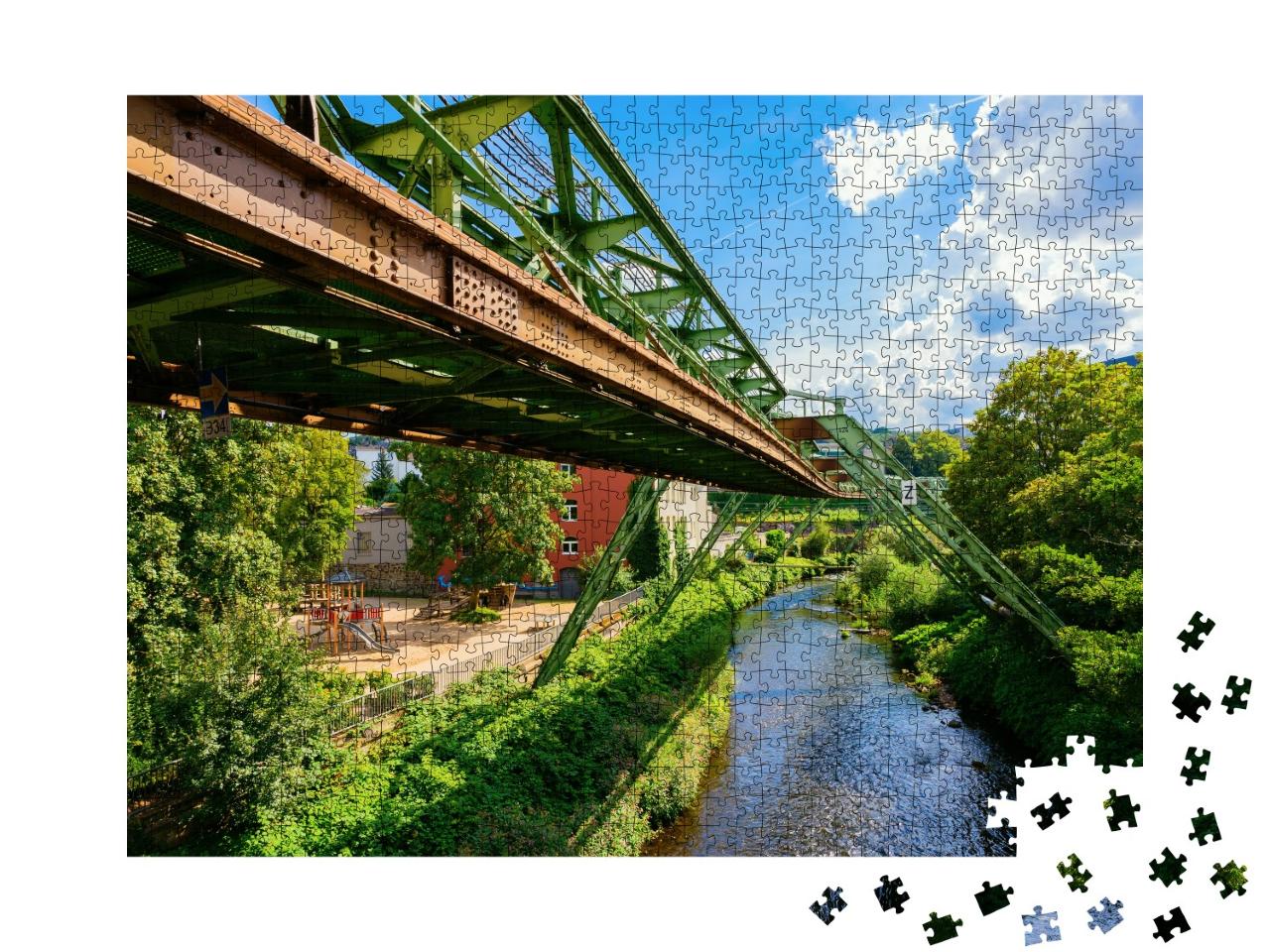 Puzzle 1000 Teile „Schwebebahn in Wuppertal, Deutschland“